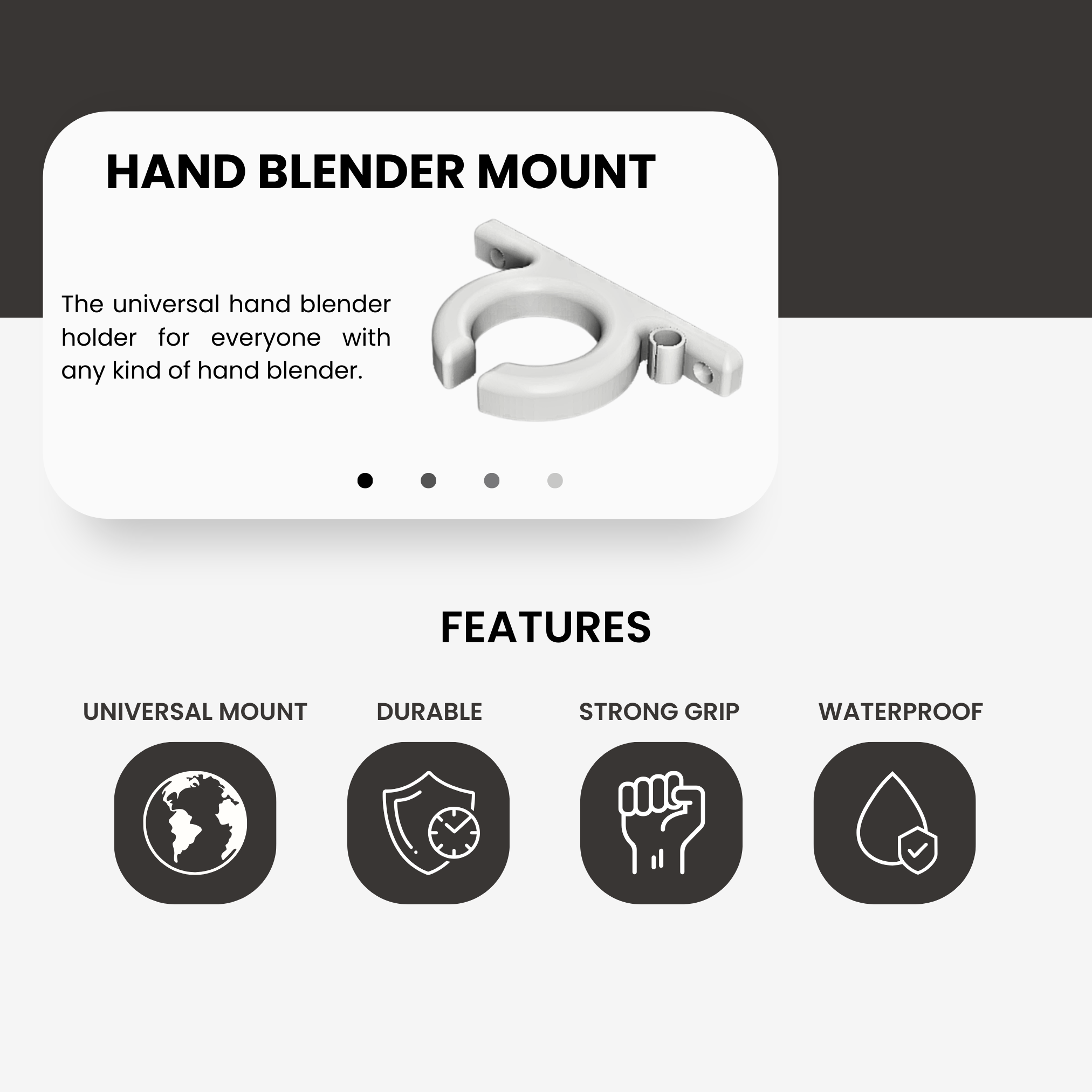Universal HandBlender Mount 2.0 ( Wire Holder )