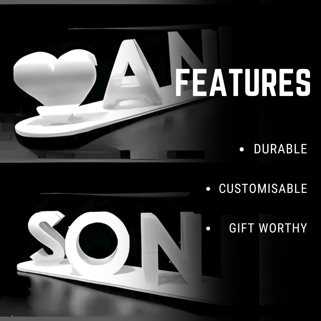 3D Name Changing Plate -- LED Custom Name Display