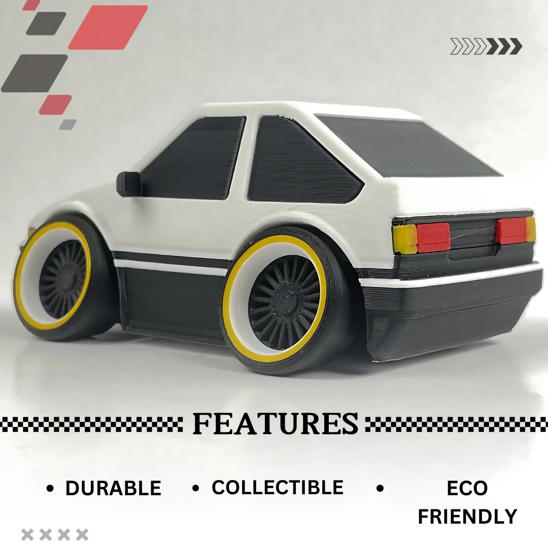 Tooned Toyota AE86 – Cartoon-Style Mini Car Collectible